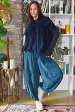 Basso Baby Cord Tiered Cuff Pant Deep Teal